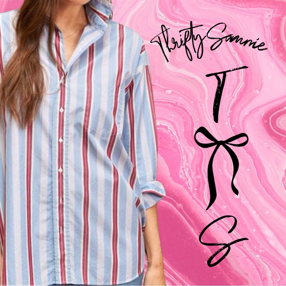 EUC S Frank & Eileen Multicolor Striped Shirt